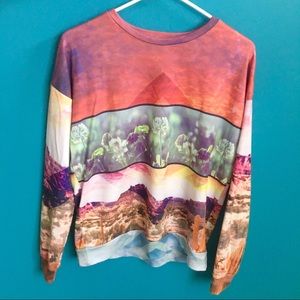 Cosmic Flower Desert Cactus Crewneck 🌵🌸